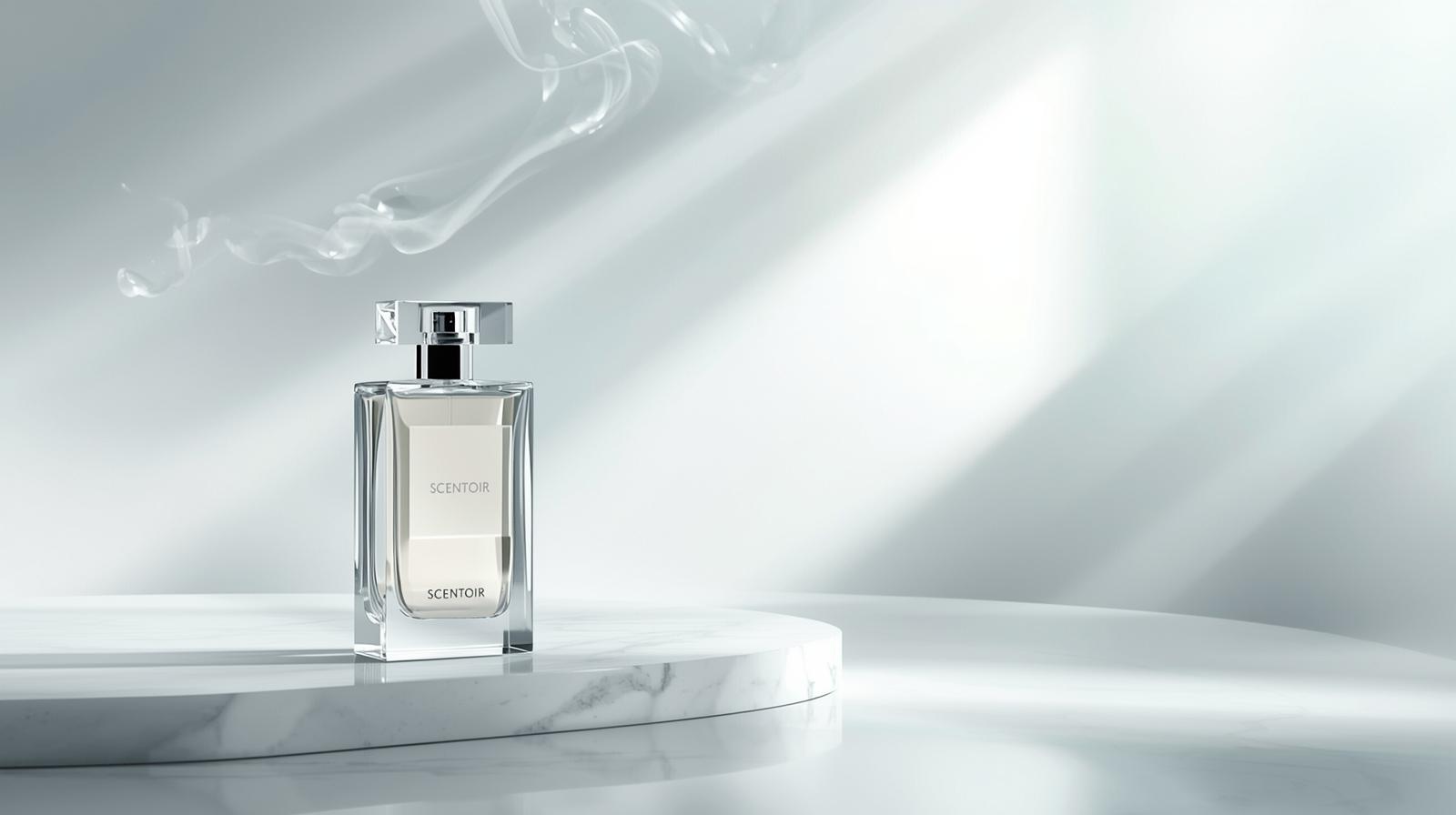 Model with Sentoir DeScent perfume